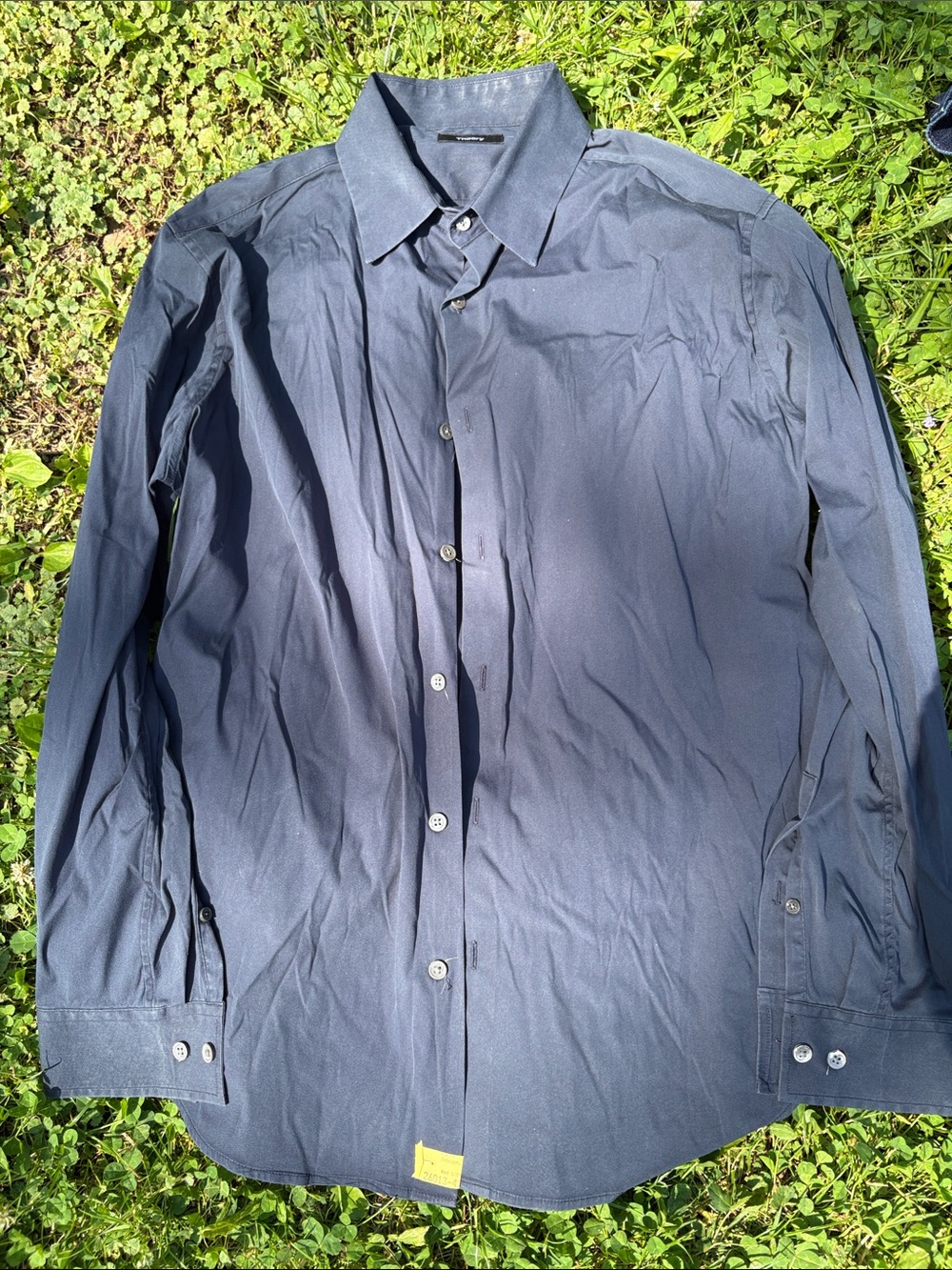 Theory Men's Dark Navy Long-Sleeve Dress Shirt